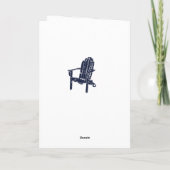 アディロンダックチェア カスタムメッセージ 任意の行事 カード (裏面)