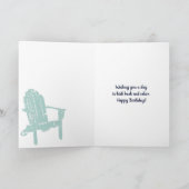 アディロンダックチェア カスタムメッセージ 任意の行事 カード (内部)