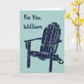 アディロンダックチェア カスタムメッセージ 任意の行事 カード (黄色い花)