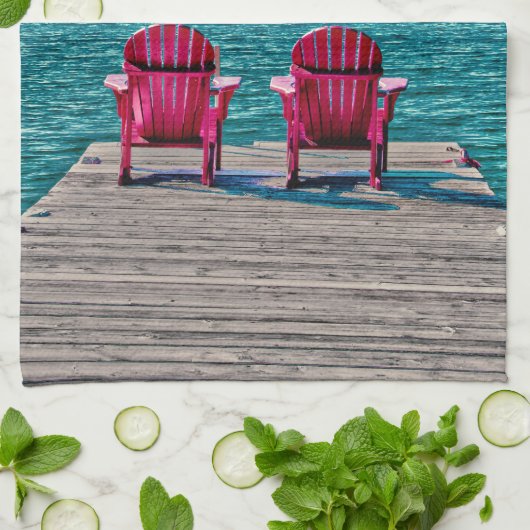 アディロンダックビーチチ楽しむェアズアットザコテージ キッチンタオル (折り畳み)