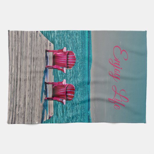 アディロンダックビーチチ楽しむェアズアットザコテージ キッチンタオル (横)