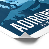 アディロンダックマウンテン登山ハイキングマウンテンエアダルト ポスター (角)