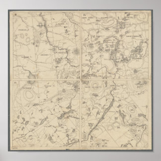 アディロンダックレイクリージョンウォールアート ポスター