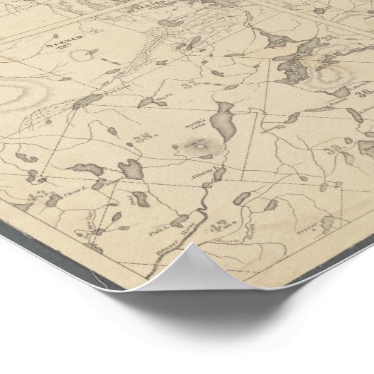 アディロンダックレイクリージョンウォールアート ポスター (角)