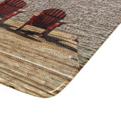 アディロンダックレッドビーチチェアズコテージカントリー カッティングボード (角)