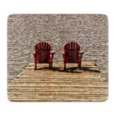 アディロンダックレッドビーチチェアズコテージカントリー カッティングボード (正面)