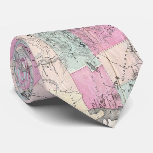 アディロンダック山地(1867年)のヴィンテージの地図 ネクタイ (ロール)
