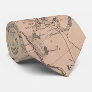 アディロンダック山地(1879年)のヴィンテージの地図 ネクタイ