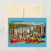 アディロンダック山脈 ヴィンテージ ポストカード (正面/裏面)