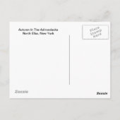 アディロンダック高峰の秋 山々 森 ポストカード (裏面)