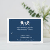 アディロンダック チェア2脚 返信カード 招待状 (スタンド正面)