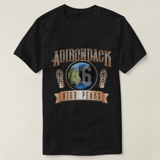 アディロンドックハイピーク46クラブニューヨーク州ハイカー Tシャツ (デザイン正面)