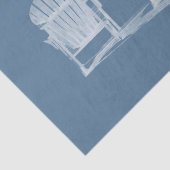 アディロンドックビーチチェアライトブルーホワイト素朴 薄葉紙 (詳細)