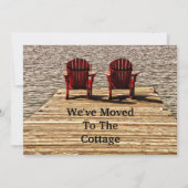 アディロンドックビーチチェアレッドムービングニューホーム 案内状 (正面)