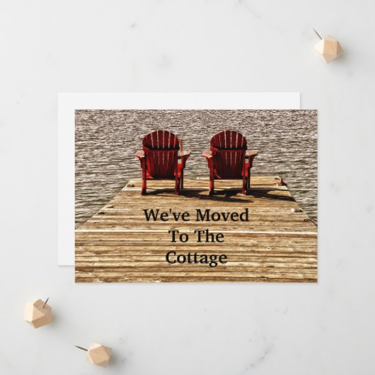 アディロンドックビーチチェアレッドムービングニューホーム 案内状 (正面/裏面インサイチュ)