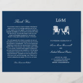 アディロンドックビーチチェアーズネイビーブルー結婚式 プログラム (正面)