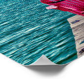 アディロンドックビーチチェア素朴ティール(緑がかった色)楽しむライフ ポスター (角)