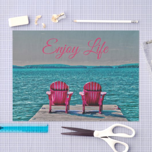 アディロンドックビーチチェア素朴ティール（緑がかった色）楽しむライフ 薄葉紙 (クラフト)