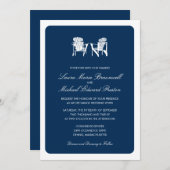 アディロンドック結婚チェア二脚 招待状 (正面/裏面)