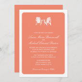 アディロンドック結婚チェア二脚 招待状 (正面/裏面)