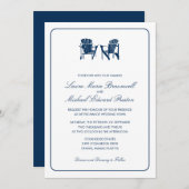 アディロンドック結婚チェア二脚 招待状 (正面/裏面)