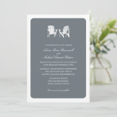 アディロンドック結婚チェア二脚 招待状 (スタンド正面)