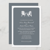 アディロンドック結婚チェア二脚 招待状 (正面/裏面)