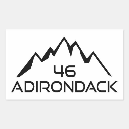 アディロンドック46山 長方形シール (正面)
