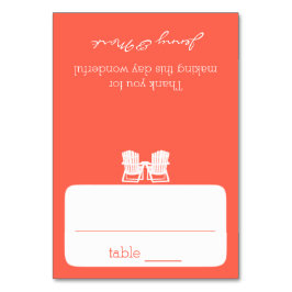 アディロンドバックチェアコーラルシーティングカード テーブルナンバー