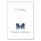 アディロンドバックチェアシーティングカード テーブルナンバー (正面)