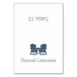 アディロンドバックチェアシーティングカード テーブルナンバー