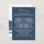 アディロンドバックチェアーズネイビーブルーインディナーリー エンクロージャーカード (正面/裏面)