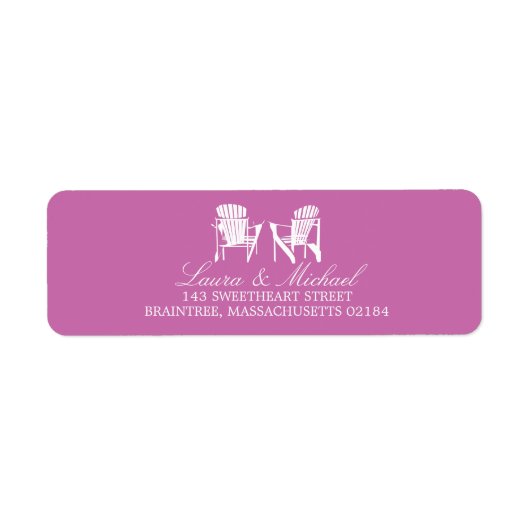 アディロンドバックチェア |差出人住所 ラベル (正面)