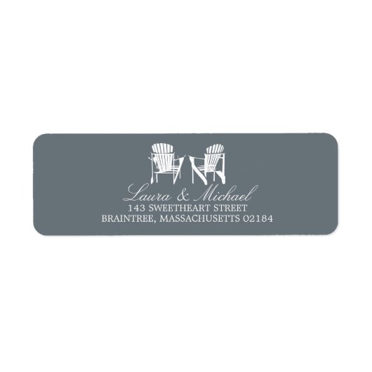 アディロンドバックチェア |差出人住所 ラベル (正面)