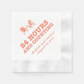 アディロンドバックチェア | 24時間および棚卸 縁ありカクテルナプキン (正面)