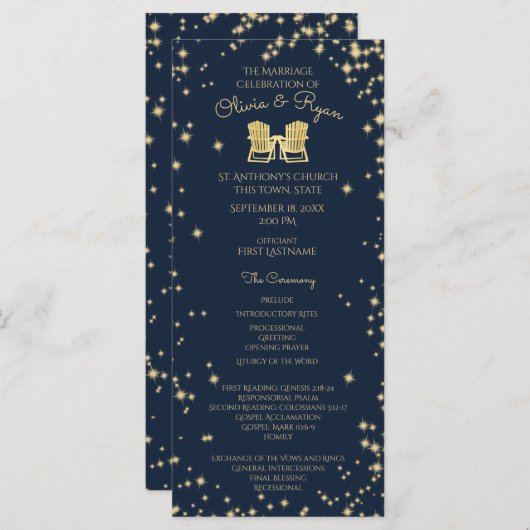 アディロンドラックチェアとスターリースカイ海軍ブルー プログラム (正面/裏面)