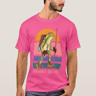 アディロンドラック山公園ハイキングハイカーフロッグアディロン Tシャツ