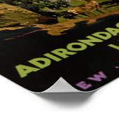 アディロンドラック山湖プラシドヴィンテージポスターレ ポスター (角)