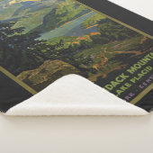 アディロンドラック山脈のヴィンテージ旅行ポスター シェルパブランケット (3/4)