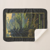 アディロンドラック山脈のヴィンテージ旅行ポスター シェルパブランケット (正面(横))