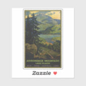アディロンドラック山脈のヴィンテージ旅行ポスター シール (シート)