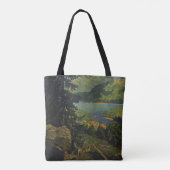 アディロンドラック山脈のヴィンテージ旅行ポスター トートバッグ (裏面)