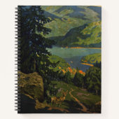 アディロンドラック山脈のヴィンテージ旅行ポスター ノートブック (正面)