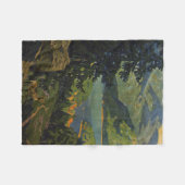 アディロンドラック山脈のヴィンテージ旅行ポスター フリースブランケット (正面(横))