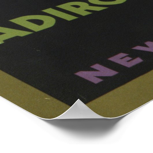 アディロンドラック山脈のヴィンテージ旅行ポスター ポスター (角)