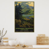 アディロンドラック山脈のヴィンテージ旅行ポスター ポスター (キッチン)