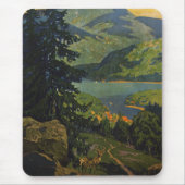 アディロンドラック山脈のヴィンテージ旅行ポスター マウスパッド (正面)