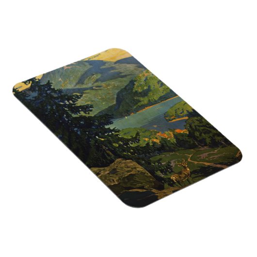 アディロンドラック山脈のヴィンテージ旅行ポスター マグネット (右側)