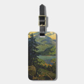 アディロンドラック山脈のヴィンテージ旅行ポスター ラゲッジタグ (正面縦)