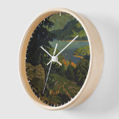 アディロンドラック山脈のヴィンテージ旅行ポスター 壁時計 (傾斜)